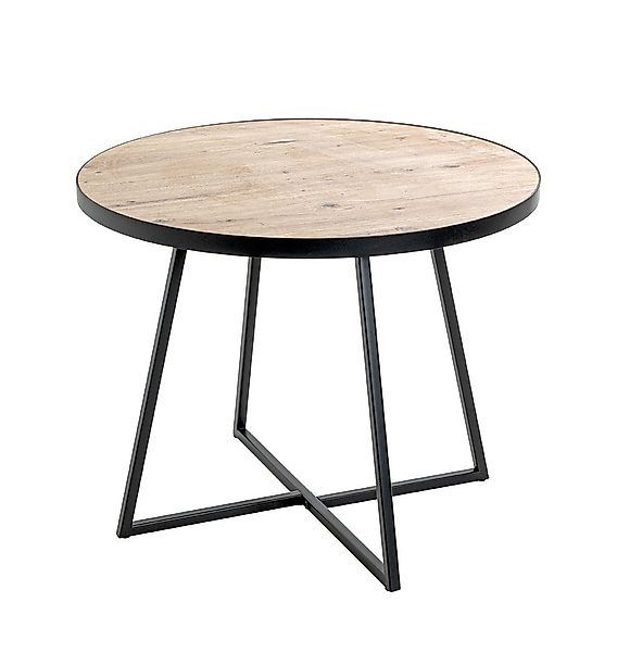 HAKU Beistelltisch in schwarz-eiche, MDF, Metall günstig online kaufen