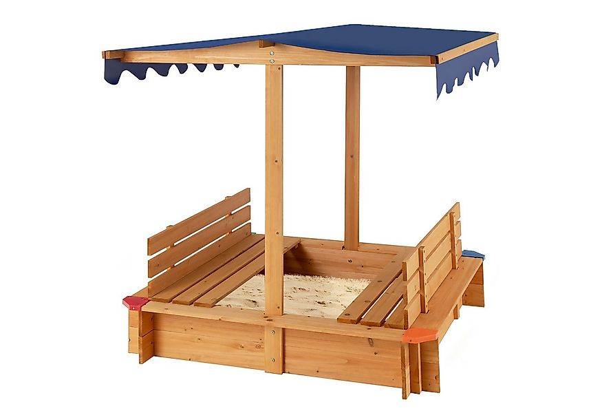 COSTWAY Sandkasten, Sandkasten mit Dach, aus Holz, bodenlos günstig online kaufen