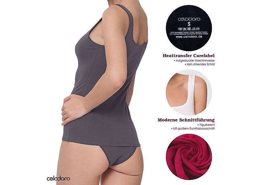 celodoro Unterhemd Damen Basic Tanktop Achselhemd (1 Stück) aus Baumwolle günstig online kaufen