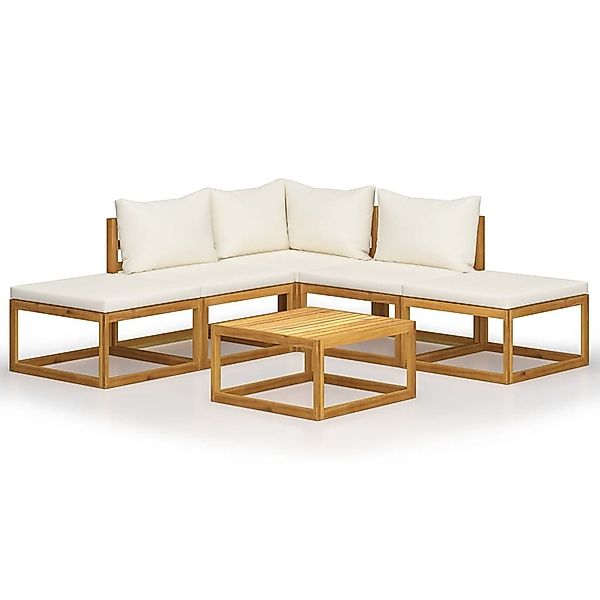 vidaXL Gartenlounge-Set 6-tlg. Garten-Lounge-Set mit Kissen günstig online kaufen