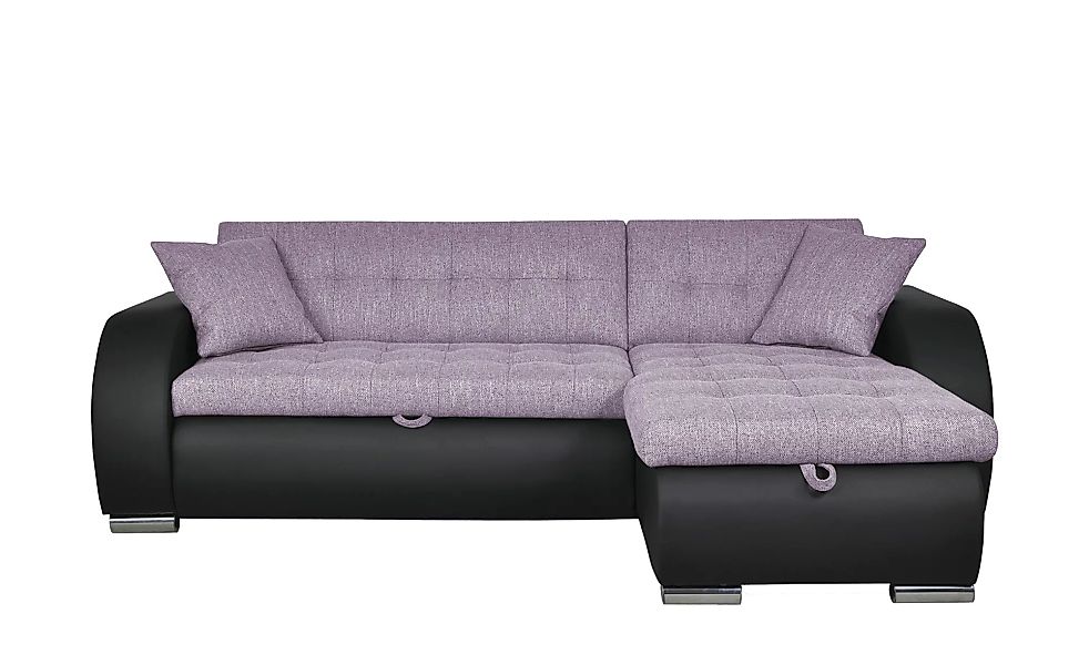 Ecksofa - lila/violett - 242 cm - 80 cm - 161 cm - Polstermöbel > Sofas > E günstig online kaufen