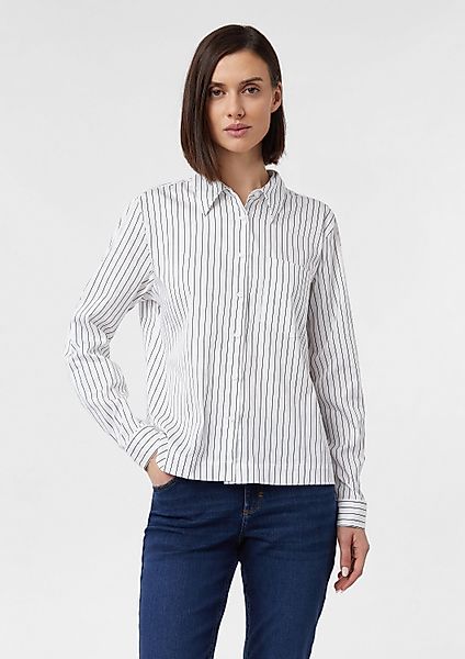 comma Langarmbluse Bluse Streifenbluse aus Baumwollstretch günstig online kaufen