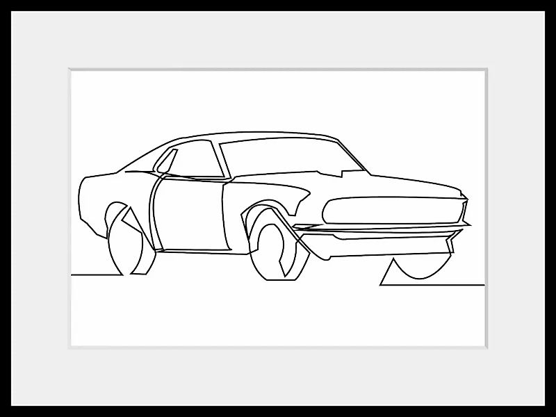 queence Bild »Shotgun«, Auto-Fahrzeuge-Kunst-Schwarz-Weiß, (1 St.), HD Prem günstig online kaufen