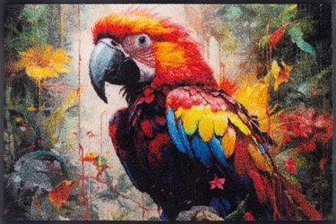 wash+dry by Kleen-Tex Fußmatte "Parry McParrot" rechteckig 7 mm Höhe günstig online kaufen