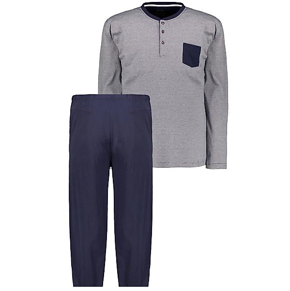 Ceceba Langer Pyjama mit Serafinokragen Farbe marine Größe: 72/74 günstig online kaufen