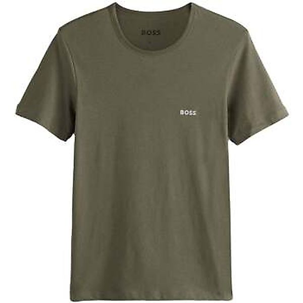 BOSS  T-Shirt Cotton Basic T-Shirt Khaki Green günstig online kaufen