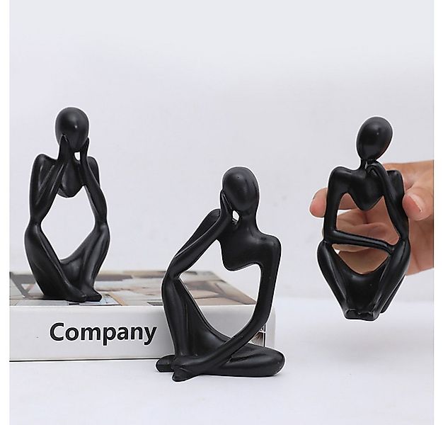 GarveeMore Skulptur 3pcs Abstrakte moderne Denker Statue Desktop Ornament günstig online kaufen