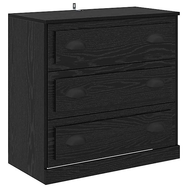 vidaXL Sideboard Schwarz Eichen-Optik 70 x 35,5 x 67,5 cm 881354 günstig online kaufen