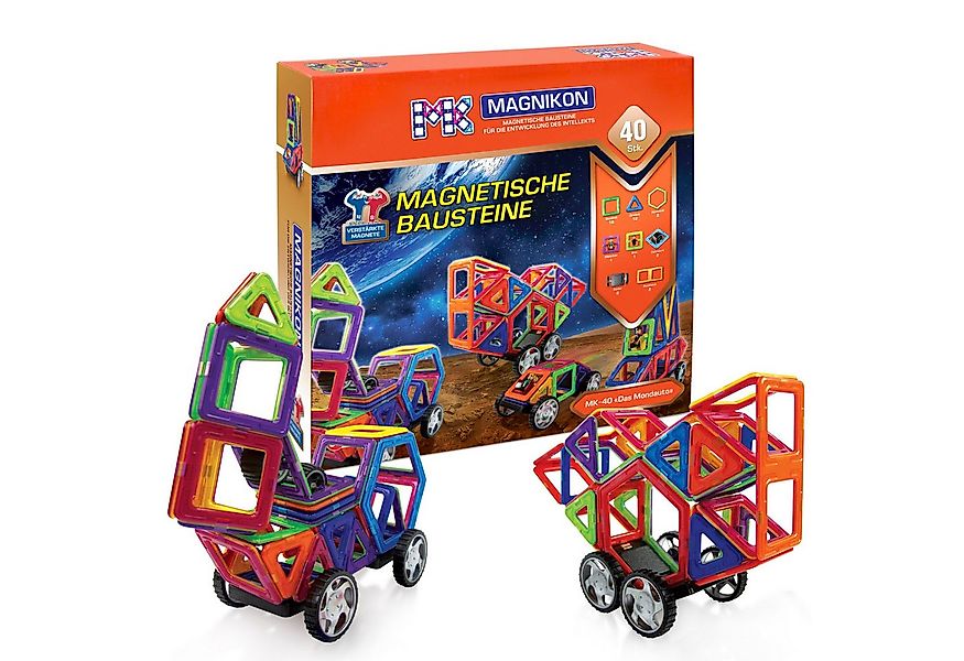 MAGNIKON Magnetspiel Bauklötze MK-40 “Das Mondauto” mit Rädern, 40 Teile Ma günstig online kaufen