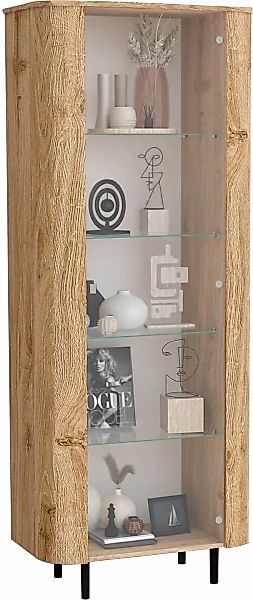 Home affaire Vitrine "Murano, Standvitrine H 200 cm, B 80 cm, 1 Tür, Vitrin günstig online kaufen