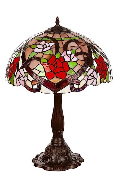 BIRENDY Stehlampe Lampe im Tiffany-Stil 16 Zoll Libelle Tiere Rose Tischlam günstig online kaufen