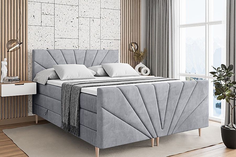 ALTDECOR Boxspringbett MILTIO-F-Z KING (Multipocket-Matratze H4, günstig online kaufen