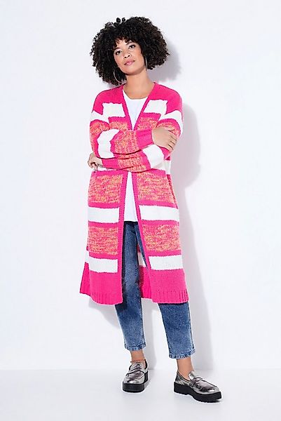 Angel of Style Strickjacke Long-Strickjacke Straight Fit offene Form Ringel günstig online kaufen