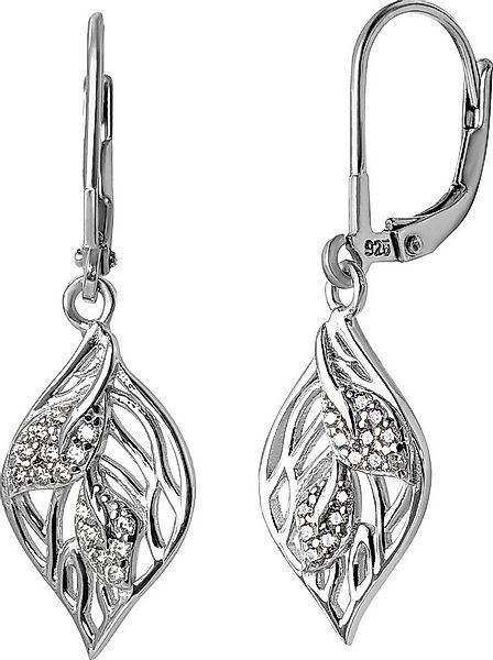 SilberDream Paar Ohrhänger SilberDream Ohrhänger Leaves Zirkonia (Ohrhänger günstig online kaufen