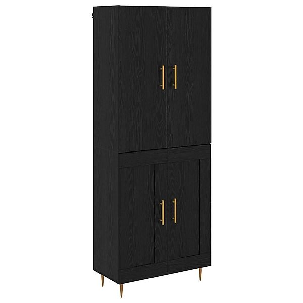 vidaXL Highboard Schwarz Eichen-Optik 69,5 x 34 x 180 cm Holzwerkstoff 3416 günstig online kaufen