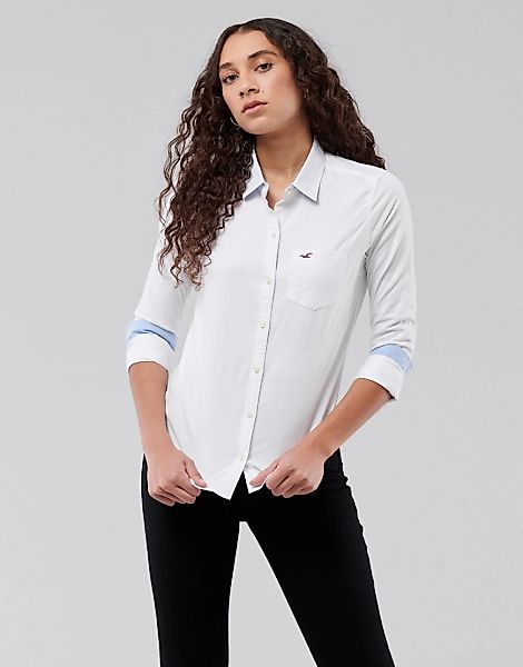 Hollister – Hemd in Weiß günstig online kaufen