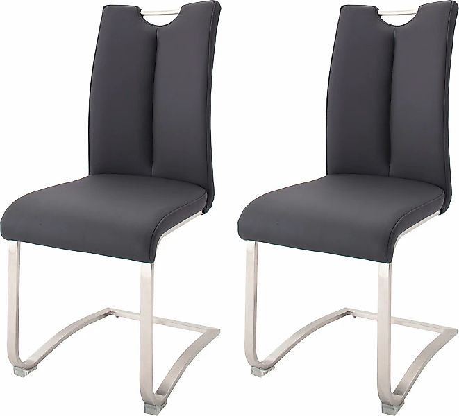 MCA furniture Freischwinger "Artos", (Set), 2 St., Leder, Stuhl mit Echtled günstig online kaufen