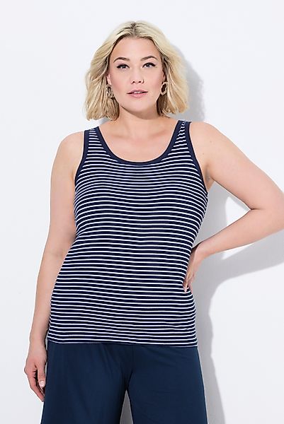 Ulla Popken Longtop BH-Top Streifen Rundhals günstig online kaufen
