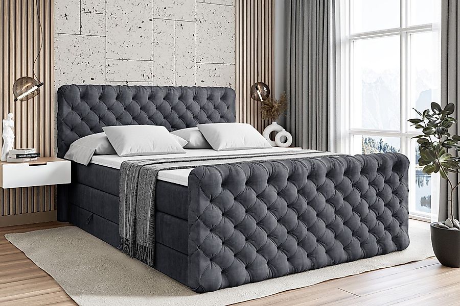 ALTDECOR Boxspringbett BOXI8-Z KING (Multipocket-Matratze H4, günstig online kaufen