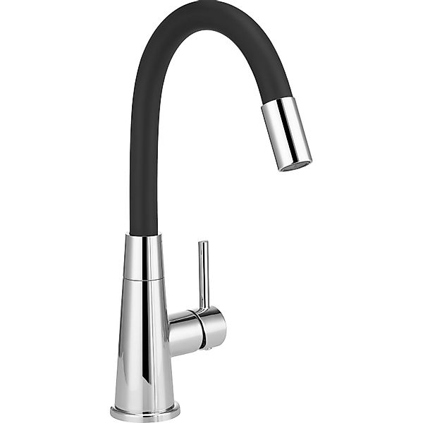 baliv Waschtischarmatur WT-690 mit flexiblem Silikon-Auslauf Verchromt Schw günstig online kaufen
