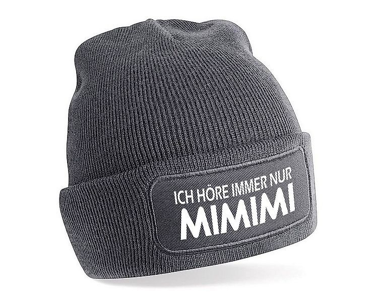 Herzbotschaft Beanie Strickmütze Beanie mit Spruch ICH HÖRE IMMER NUR MIMIM günstig online kaufen