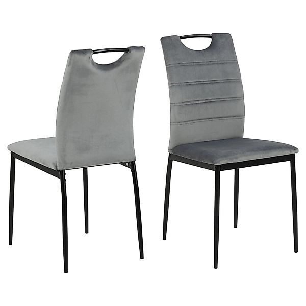 ebuy24 Dia Esszimmerstuhl Velour Grau günstig online kaufen