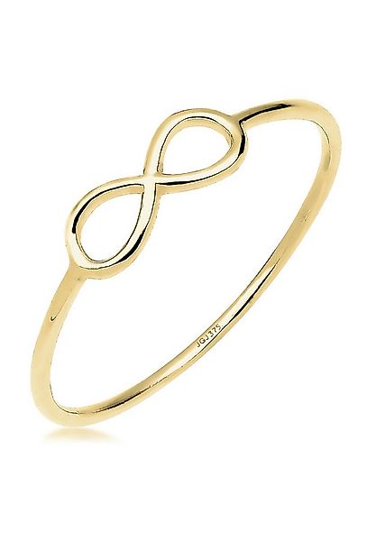 Elli Premium Fingerring Infinity Symbol Unendlichkeit 375 Gelbgold, Infinit günstig online kaufen
