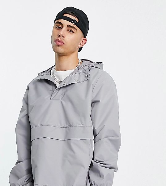 New Look – Jacke zum Überziehen mit Beuteltasche in Grau günstig online kaufen
