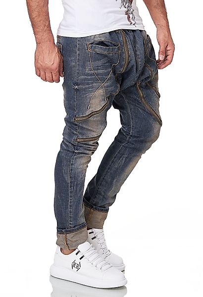 KINGZ Bequeme Jeans, mit trendige Zierreißverschlüssen günstig online kaufen