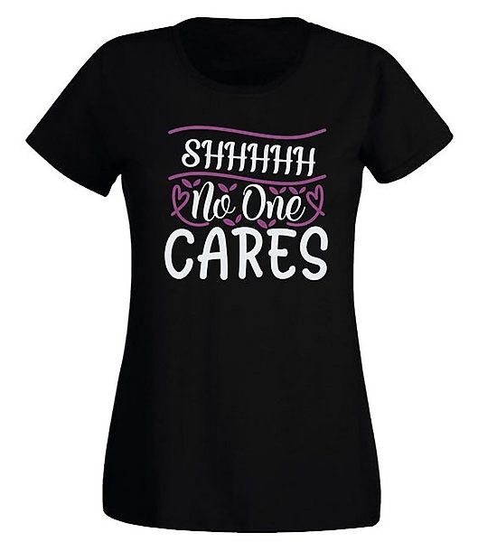 G-graphics T-Shirt Damen T-Shirt - Shhhhh No one cares mit trendigem Frontp günstig online kaufen