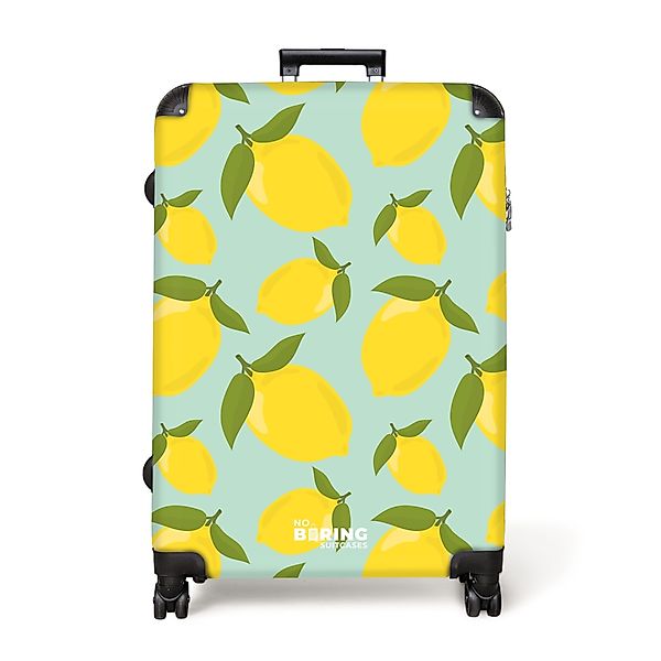 NoBoringSuitcases.com© Hartschalen-Trolley Pastellgrün mit Zitronen 77 günstig online kaufen