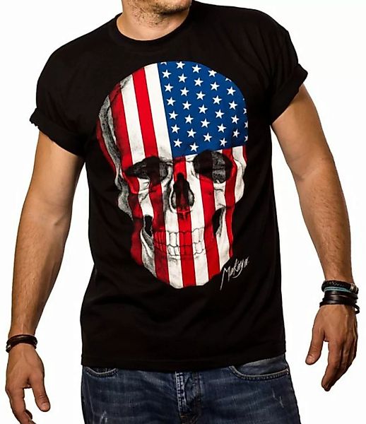 MAKAYA Print-Shirt Herren USA Flagge Amerika Fahne US Fahne Arme T-Shirt Mä günstig online kaufen