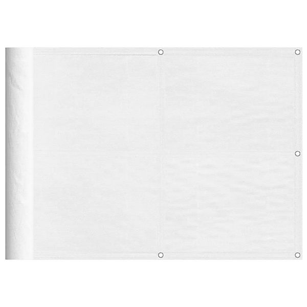 vidaXL Balkon-Sichtschutz Weiß 75x1000 cm 100 % Polyester-Oxford 4000090 günstig online kaufen