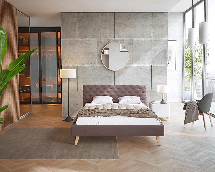 thematys Polsterbett Bett aus Velours 120x200, 140x200, 160x200, 180x200cm günstig online kaufen