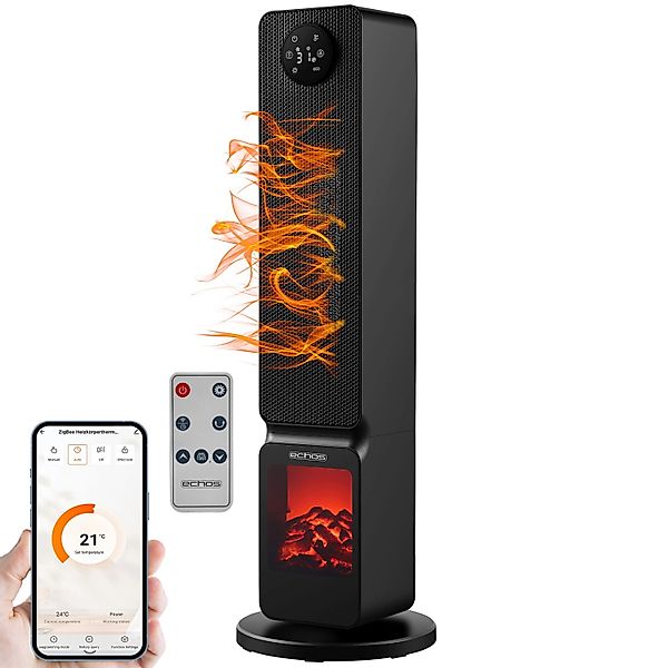 Echos Eco-1202 Heizlüfter mit Kamin und Wifi 2000 W günstig online kaufen