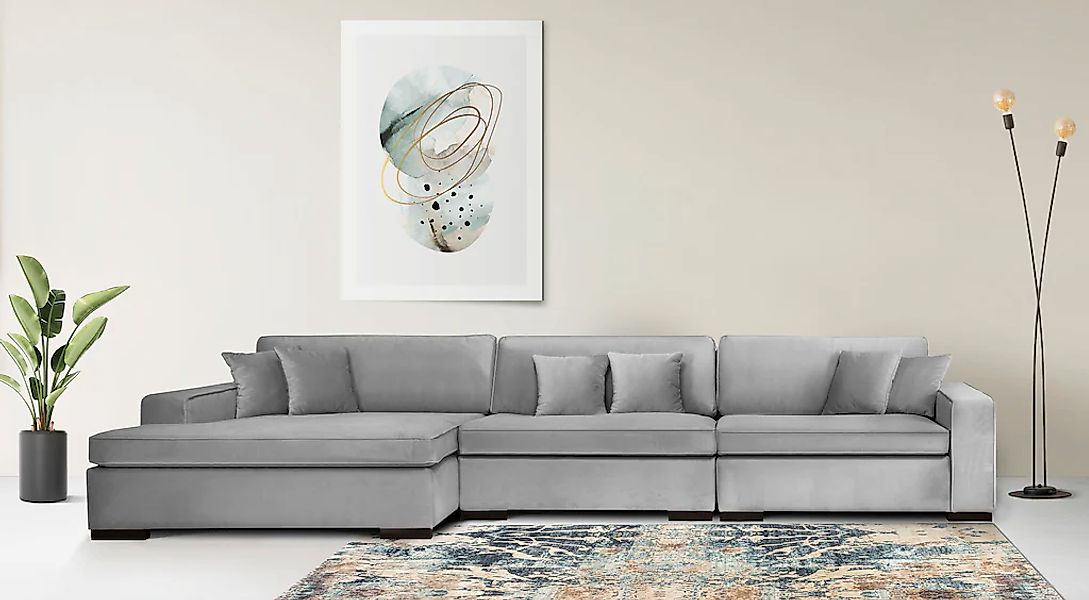 Home affaire Ottomane "Skara L-Form", Lounge-Sofa mit Federkernpolsterung, günstig online kaufen
