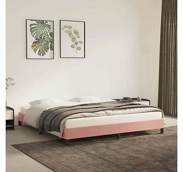 furnicato Bettgestell Rosa 180x200 cm Samt günstig online kaufen