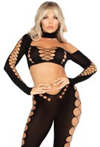 Nahtlos ausgeschnittenes Crop Top und Leggings günstig online kaufen