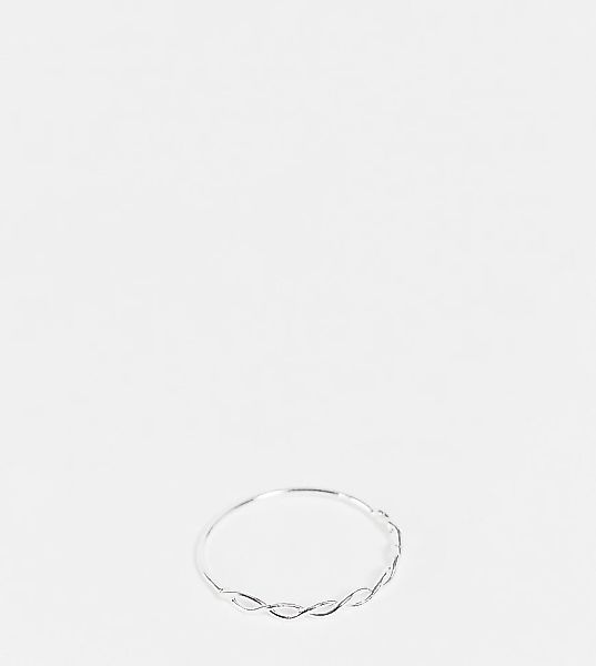 Kingsley Ryan Curve – Geflochtener Ring aus Sterlingsilber zum Kombinieren günstig online kaufen