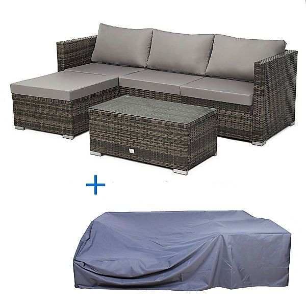 SVITA Gartenlounge-Set QUEENS, (Set, variable Lounge-Sitzgruppe günstig online kaufen