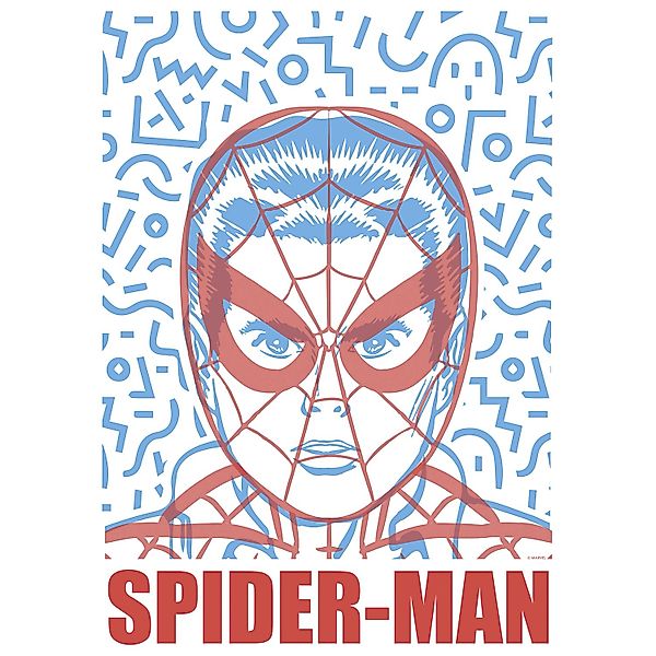 Komar Wandbild Marvel Spider-Man Face 30 cm x 40 cm Blau günstig online kaufen