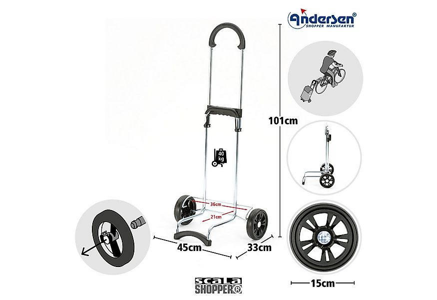 Andersen Einkaufstrolley Scala Shopper Tilde mint, belastbar bis 40kg, wass günstig online kaufen