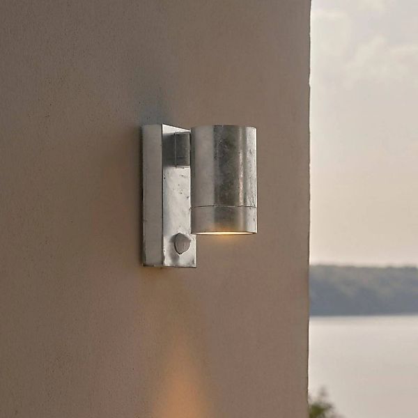 Außenwandleuchte Tin Maxi Sensor verzinkt, Stahl, IP54, GU10 günstig online kaufen