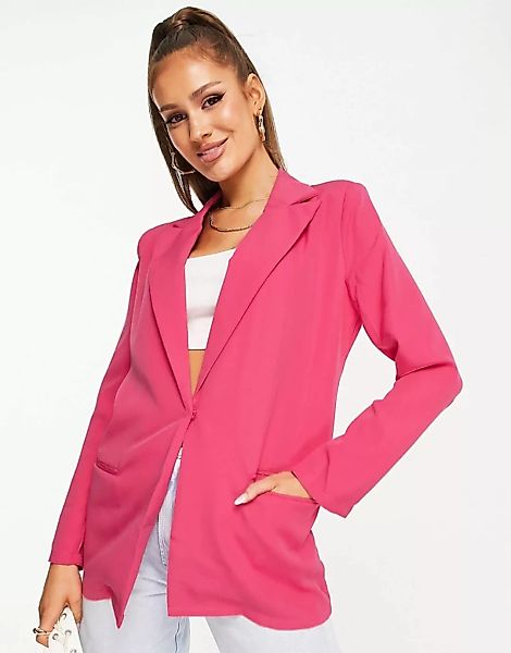 In The Style x Naomi Genes – Oversize-Blazer in Pink, Kombiteil-Rosa günstig online kaufen