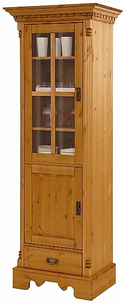 Home affaire Vitrine "Milan", Höhe 199 cm, Massivholz, FSC-zertifiziert günstig online kaufen