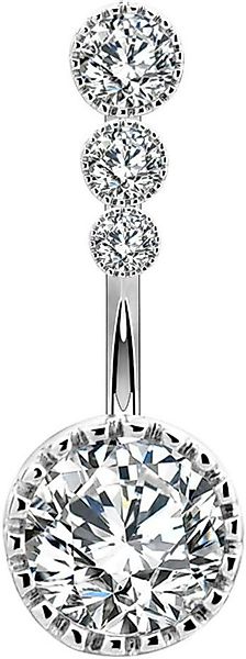 LuxusKollektion Bauchnabelpiercing Bauchnabelpiercing Silber CZ 14G günstig online kaufen