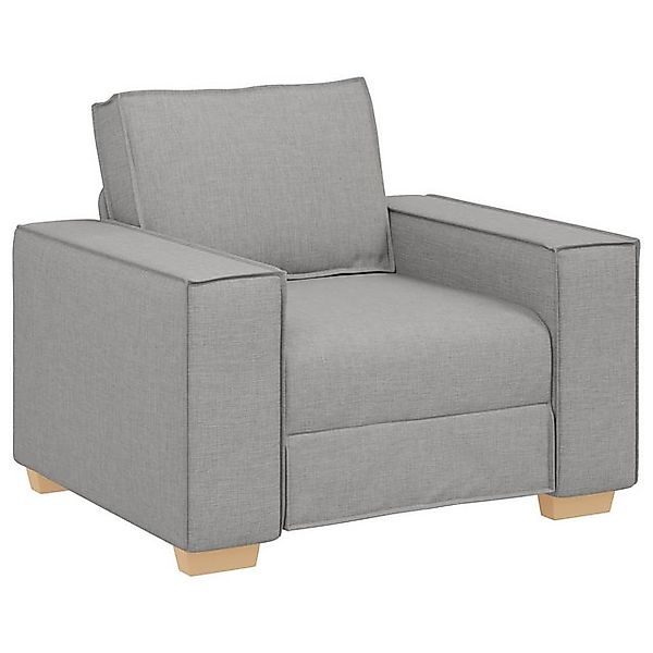 vidaXL Sofa Sofa Set 3-Sitzer Wolken Grau Polyester Mittel Modular, 3 Teile günstig online kaufen