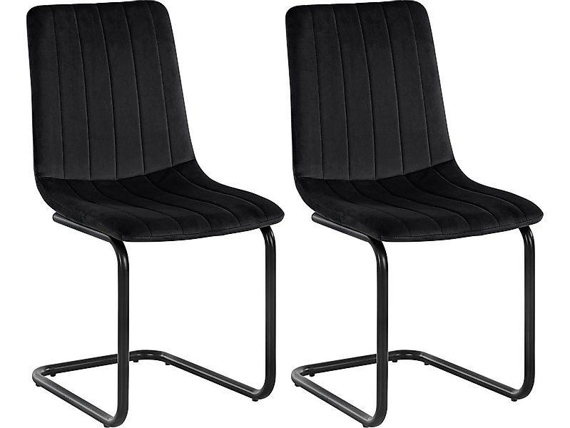 loft24 Freischwinger Marius (Set, 2 St), Esszimmerstuhl mit Bezug in Samtop günstig online kaufen