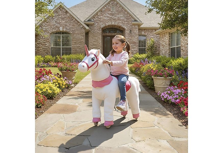 AIYAPLAY Stehtier Einhorn-Design, Stoffbezug, stabiler Rahmen, für Kinder 4 günstig online kaufen