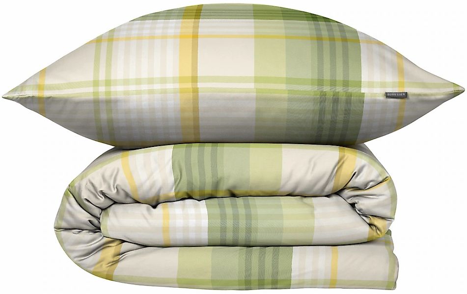 Schiesser Bettwäsche "Mosa aus weicher Baumwolle mit zeitlosen Karos" 2 MAD günstig online kaufen